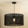 Duolla - Kattokruunu johdossa ROLLER RATTAN 1xE27/15W/230V halkaisija 45 cm musta