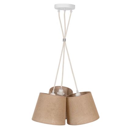 Duolla - Kattokruunu johdossa ROSSA 3xE27/15W/230V halkaisija 45 cm ruskea