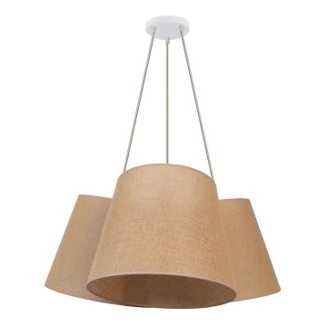 Duolla - Kattokruunu johdossa ROSSA 3xE27/15W/230V halkaisija 75 cm ruskea