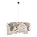 Duolla - Kattokruunu johdossa ROYAL 1xE27/40W/230V halkaisija 50 cm harmaa