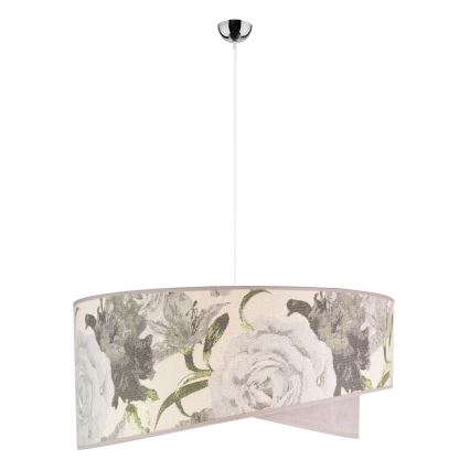 Duolla - Kattokruunu johdossa ROYAL 1xE27/40W/230V halkaisija 50 cm harmaa