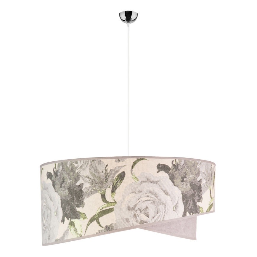 Duolla - Kattokruunu johdossa ROYAL 1xE27/40W/230V halkaisija 50 cm harmaa