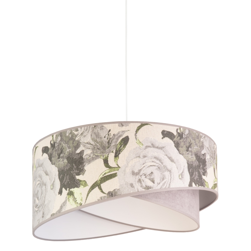 Duolla - Kattokruunu johdossa ROYAL 1xE27/40W/230V halkaisija 50 cm harmaa