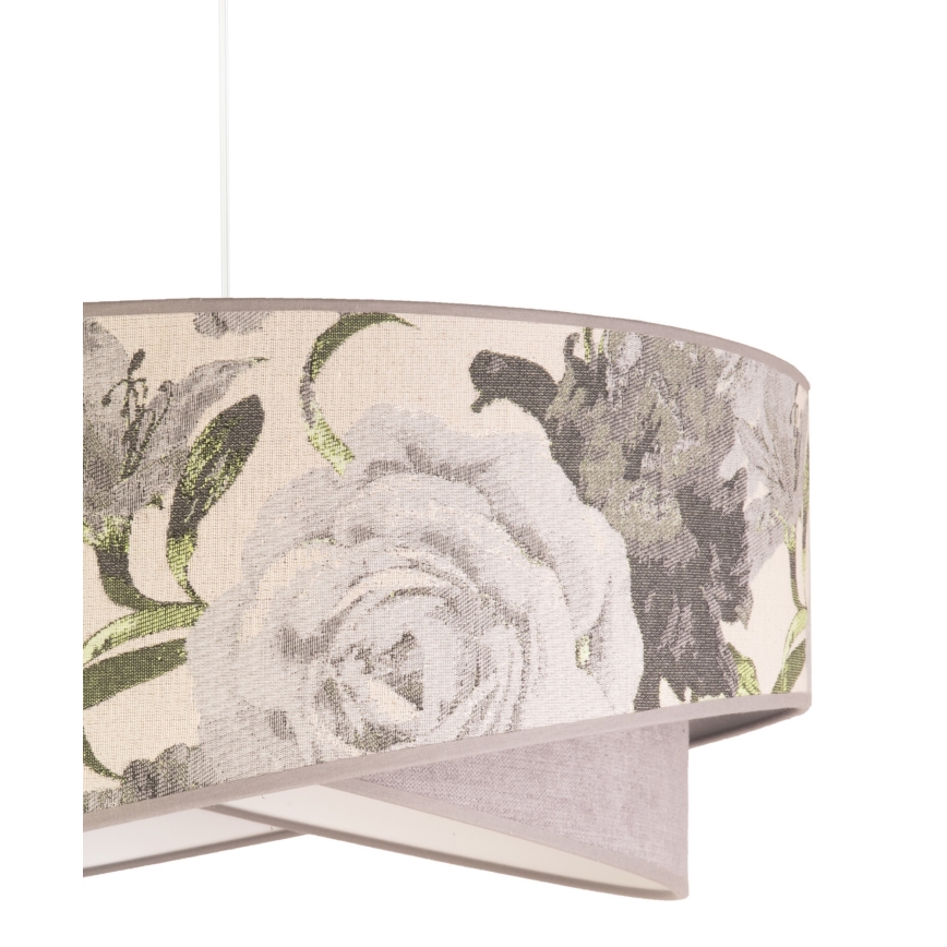 Duolla - Kattokruunu johdossa ROYAL 1xE27/40W/230V halkaisija 50 cm harmaa