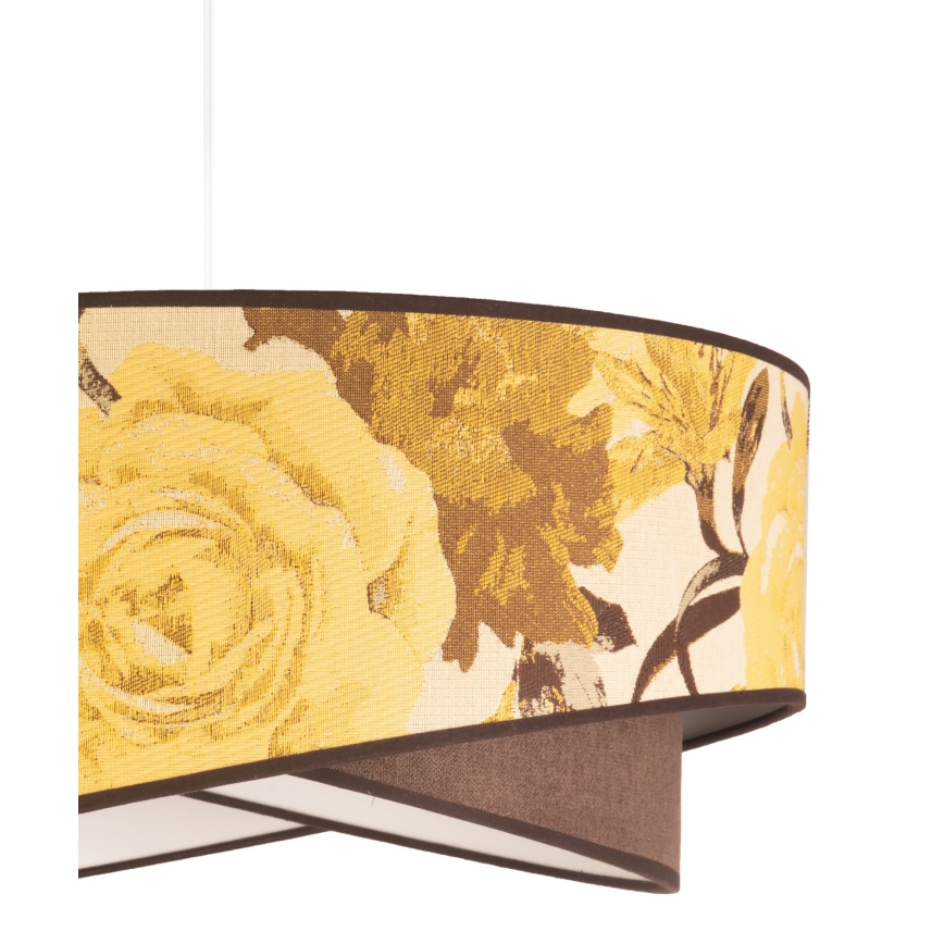 Duolla - Kattokruunu johdossa ROYAL 1xE27/40W/230V halkaisija 50 cm keltainen