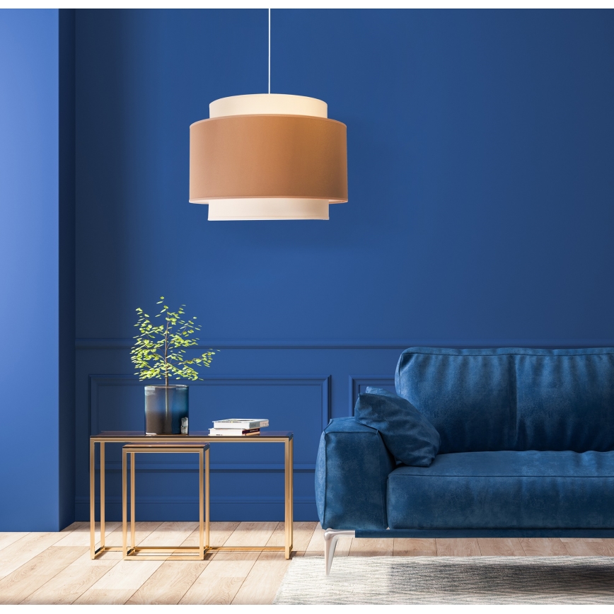Duolla - Kattokruunu johdossa SOHO 1xE27/40W/230V halkaisija 40 cm beige/kerma