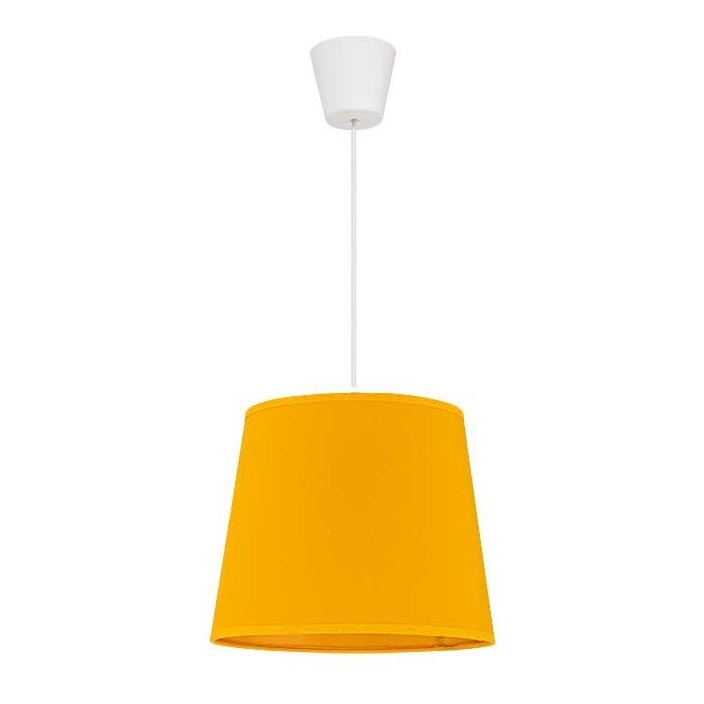 Duolla - Kattokruunu johdossa SOLO 1xE27/40W/230V halkaisija 24 cm keltainen