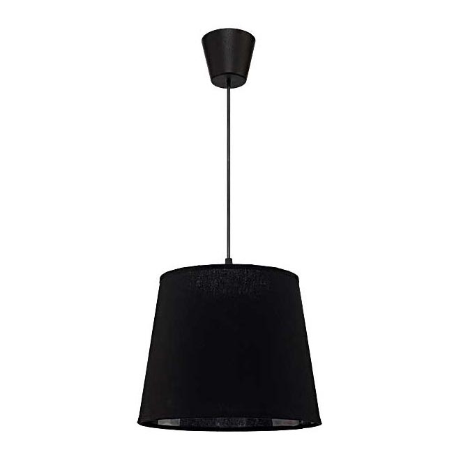 Duolla - Kattokruunu johdossa SOLO 1xE27/40W/230V halkaisija 24 cm musta
