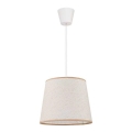 Duolla - Kattokruunu johdossa SOLO 1xE27/40W/230V halkaisija 24 cm vaaleanbeige