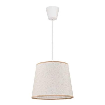 Duolla - Kattokruunu johdossa SOLO 1xE27/40W/230V halkaisija 24 cm vaaleanbeige