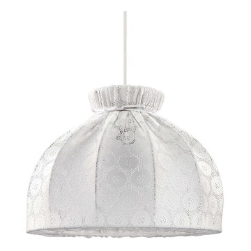 Duolla - Kattokruunu johdossa SYMPHONY 1xE27/40W/230V halkaisija 38 cm valkoinen