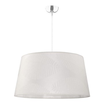 Duolla - Kattokruunu johdossa TENOR 1xE27/40W/230V halkaisija 60 cm valkoinen/lehdet