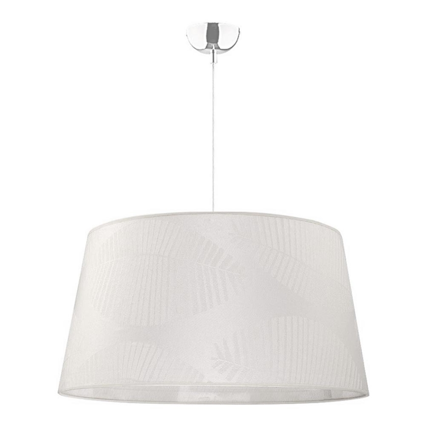 Duolla - Kattokruunu johdossa TENOR 1xE27/40W/230V halkaisija 60 cm valkoinen/lehdet