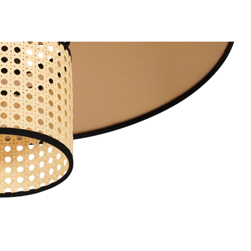 Duolla - Kattokruunu johdossa TOKYO RATTAN 1xE27/15W/230V halkaisija 50 cm kulta/rottinki
