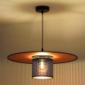 Duolla - Kattokruunu johdossa TOKYO SHINY 1xE27/15W/230V halkaisija 50 cm musta/kupari