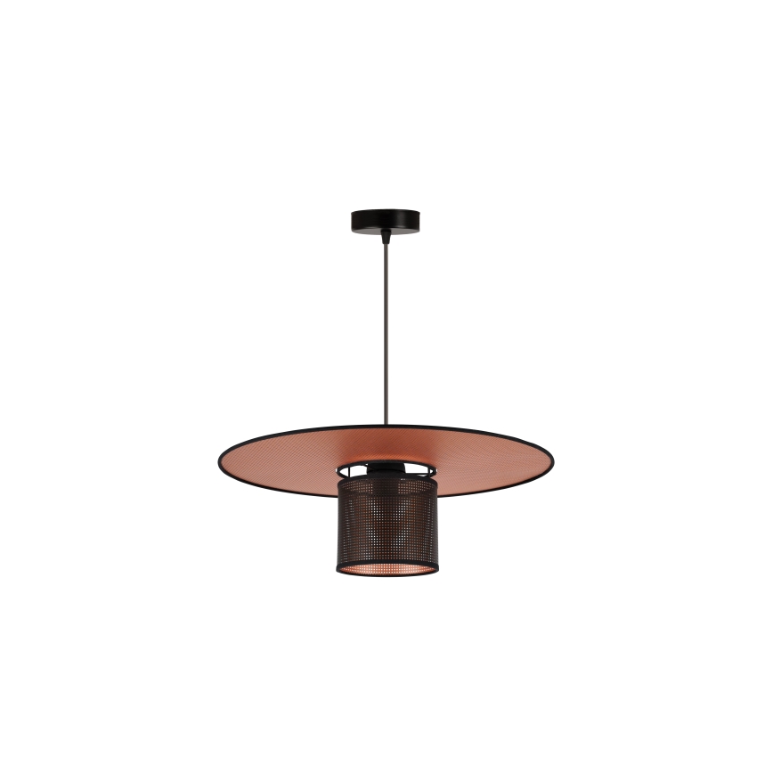 Duolla - Kattokruunu johdossa TOKYO SHINY 1xE27/15W/230V halkaisija 50 cm musta/kupari