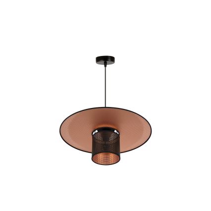 Duolla - Kattokruunu johdossa TOKYO SHINY 1xE27/15W/230V halkaisija 50 cm musta/kupari
