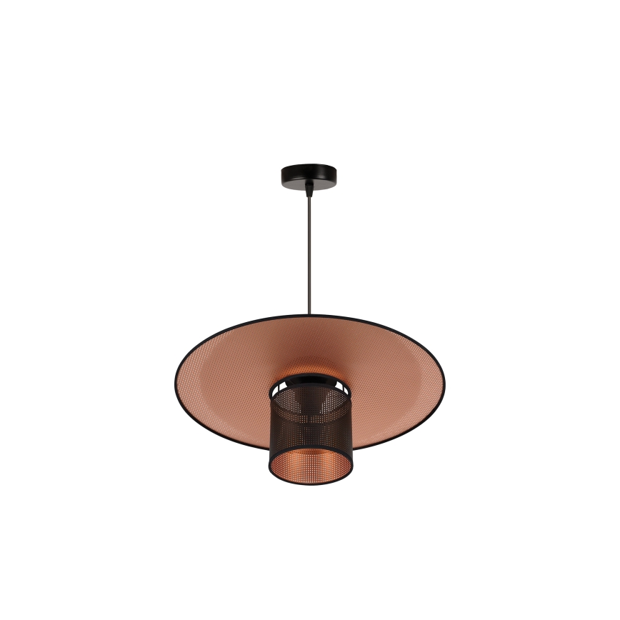 Duolla - Kattokruunu johdossa TOKYO SHINY 1xE27/15W/230V halkaisija 50 cm musta/kupari