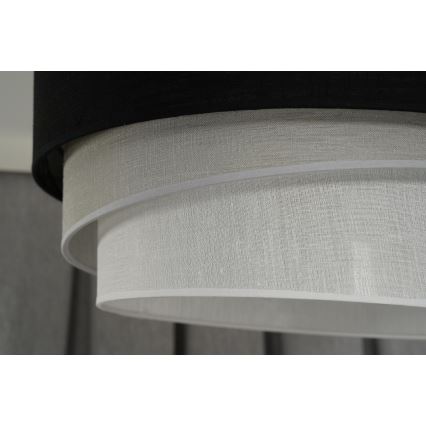 Duolla - Kattokruunu johdossa TRIO 1xE27/15W/230V halkaisija 45 cm musta/harmaa/valkoinen