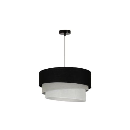 Duolla - Kattokruunu johdossa TRIO 1xE27/15W/230V halkaisija 45 cm musta/harmaa/valkoinen