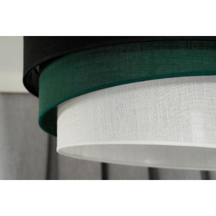 Duolla - Kattokruunu johdossa TRIO 1xE27/15W/230V halkaisija 45 cm musta/vihreä/valkoinen