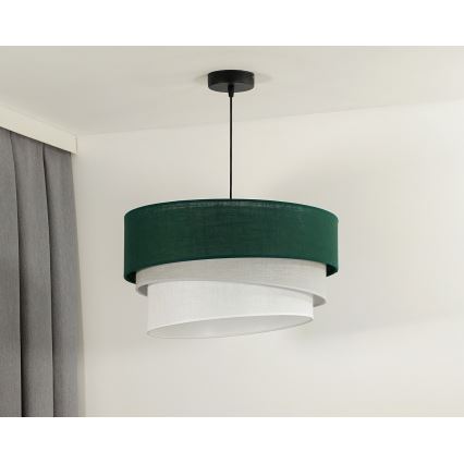 Duolla - Kattokruunu johdossa TRIO 1xE27/15W/230V halkaisija 45 cm vihreä/harmaa/valkoinen