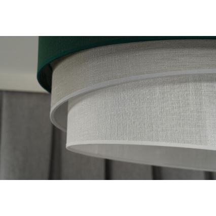Duolla - Kattokruunu johdossa TRIO 1xE27/15W/230V halkaisija 45 cm vihreä/harmaa/valkoinen
