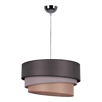 Duolla - Kattokruunu johdossa TRIO 1xE27/40W/230V halkaisija 45 cm antrasiitti/harmaa/ruskea