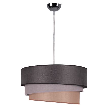 Duolla - Kattokruunu johdossa TRIO 1xE27/40W/230V halkaisija 45 cm antrasiitti/harmaa/ruskea