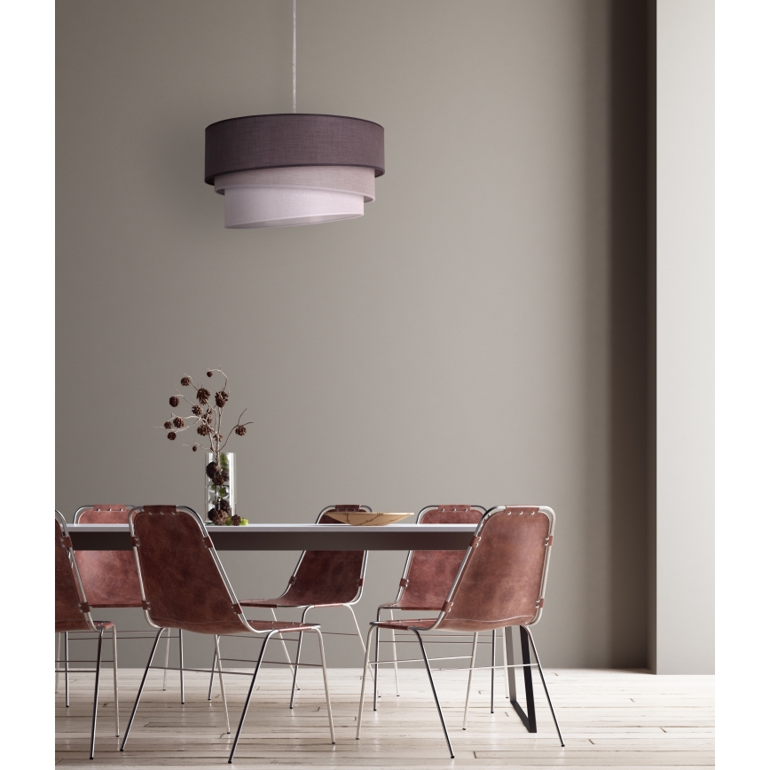 Duolla - Kattokruunu johdossa TRIO 1xE27/40W/230V halkaisija 45 cm antrasiitti/harmaa/valkoinen