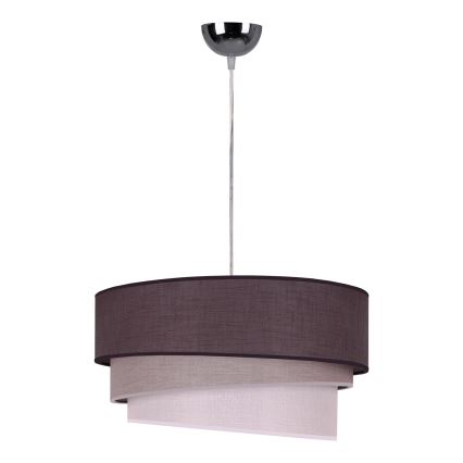 Duolla - Kattokruunu johdossa TRIO 1xE27/40W/230V halkaisija 45 cm antrasiitti/harmaa/valkoinen