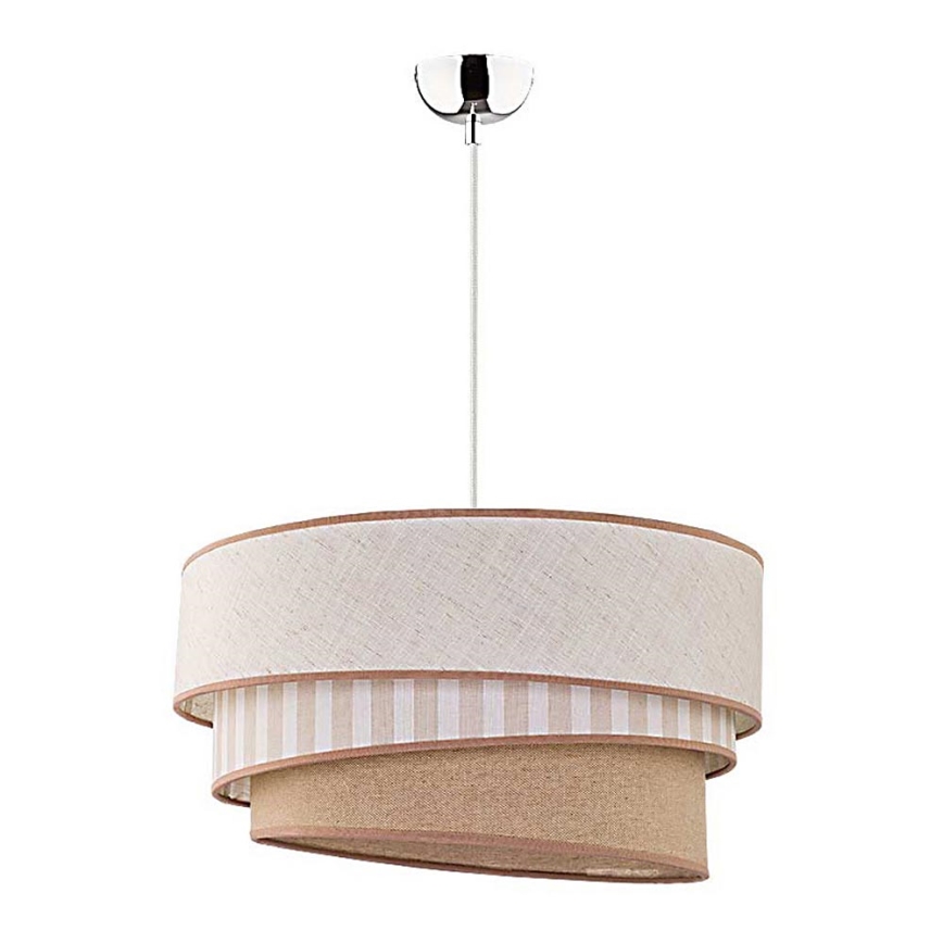 Duolla - Kattokruunu johdossa TRIO 1xE27/40W/230V halkaisija 45 cm beige/ruskea