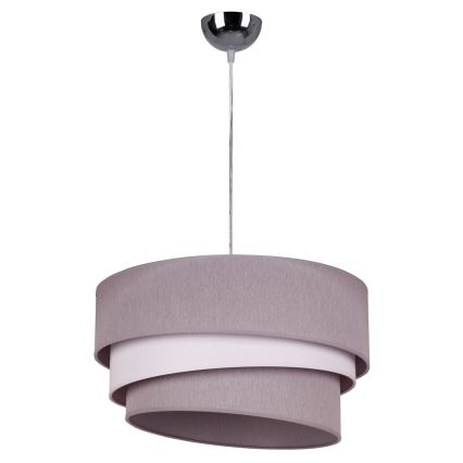 Duolla - Kattokruunu johdossa TRIO 1xE27/40W/230V halkaisija 45 cm harmaa/valkoinen
