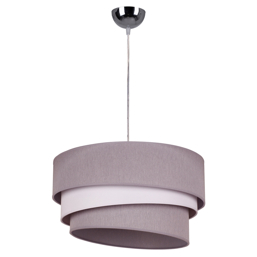 Duolla - Kattokruunu johdossa TRIO 1xE27/40W/230V halkaisija 45 cm harmaa/valkoinen