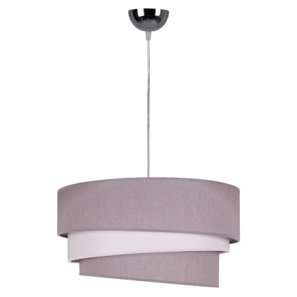 Duolla - Kattokruunu johdossa TRIO 1xE27/40W/230V halkaisija 45 cm harmaa/valkoinen