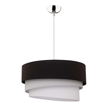 Duolla - Kattokruunu johdossa TRIO 1xE27/40W/230V halkaisija 45 cm musta/harmaa/valkoinen