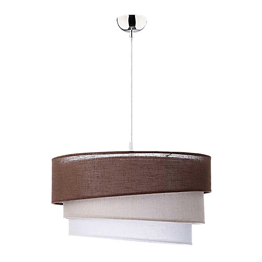 Duolla - Kattokruunu johdossa TRIO 1xE27/40W/230V halkaisija 45 cm ruskea/beige/valkoinen