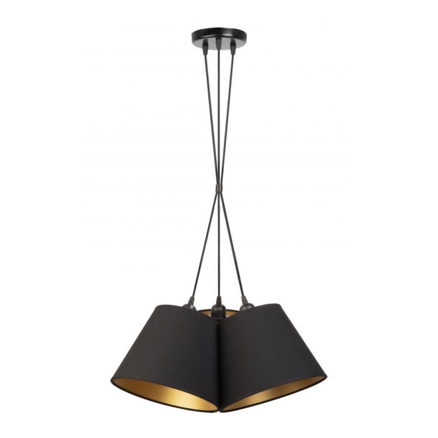 Duolla - Kattokruunu johdossa TWIGGY 3xE27/40W/230V halkaisija 45 cm musta