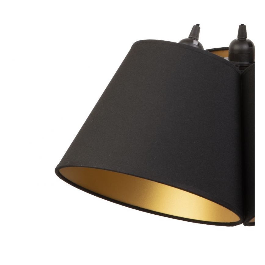 Duolla - Kattokruunu johdossa TWIGGY 3xE27/40W/230V halkaisija 45 cm musta