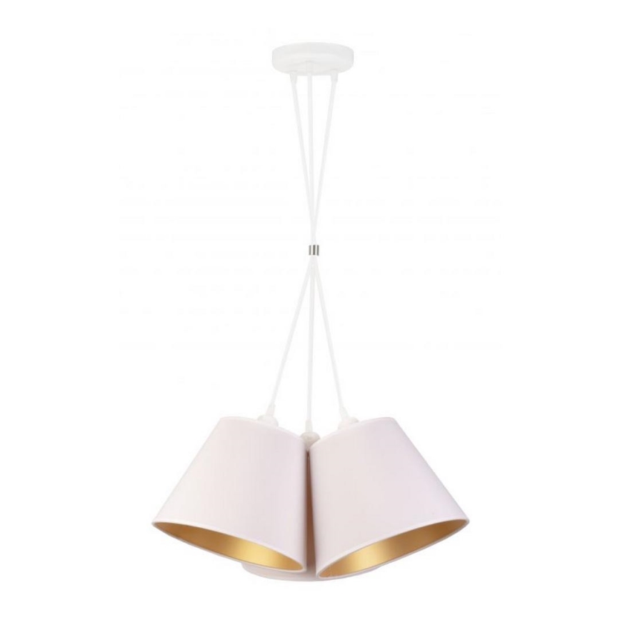 Duolla - Kattokruunu johdossa TWIGGY 3xE27/40W/230V halkaisija 60 cm valkoinen