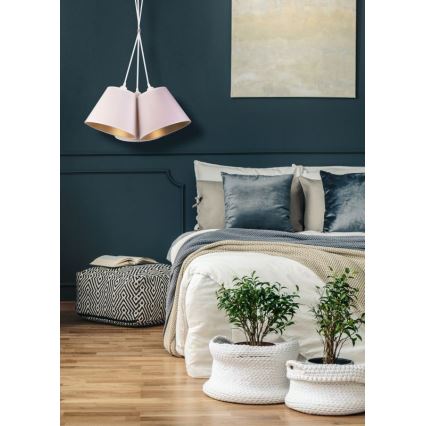 Duolla - Kattokruunu johdossa TWIGGY 3xE27/40W/230V halkaisija 60 cm valkoinen