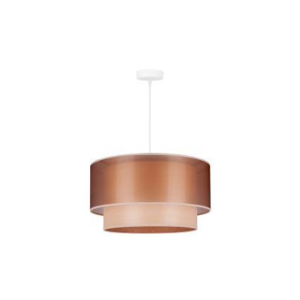 Duolla - Kattokruunu johdossa WOOD BOHO 1xE27/15W/230V halkaisija 45 cm kupari/beige