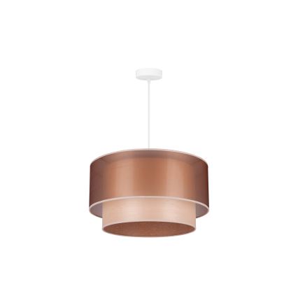 Duolla - Kattokruunu johdossa WOOD BOHO 1xE27/15W/230V halkaisija 45 cm kupari/beige