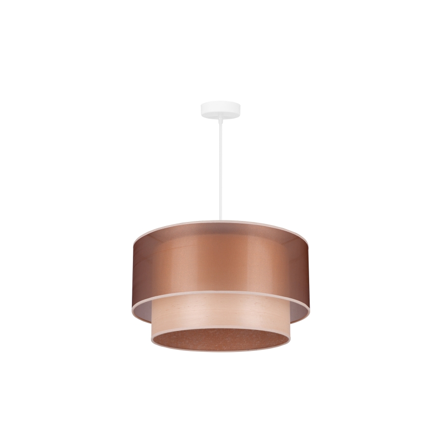 Duolla - Kattokruunu johdossa WOOD BOHO 1xE27/15W/230V halkaisija 45 cm kupari/beige