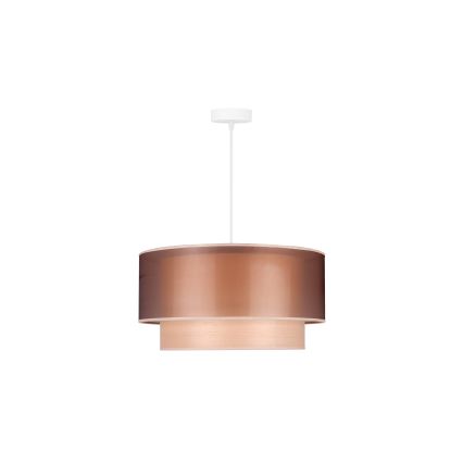Duolla - Kattokruunu johdossa WOOD BOHO 1xE27/15W/230V halkaisija 45 cm kupari/beige