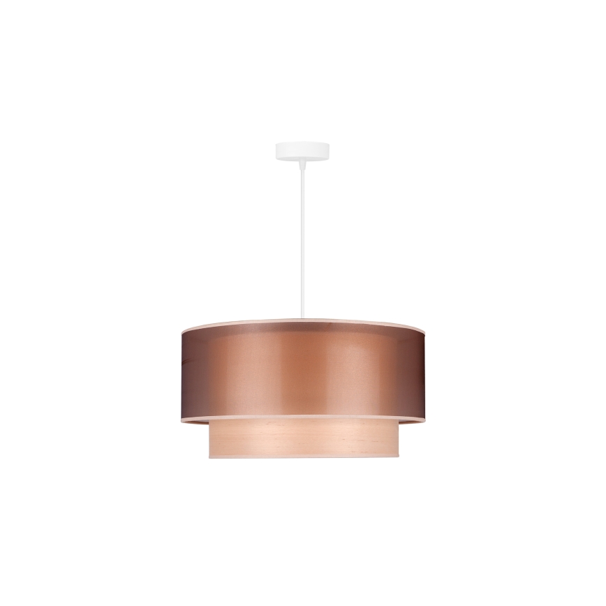 Duolla - Kattokruunu johdossa WOOD BOHO 1xE27/15W/230V halkaisija 45 cm kupari/beige