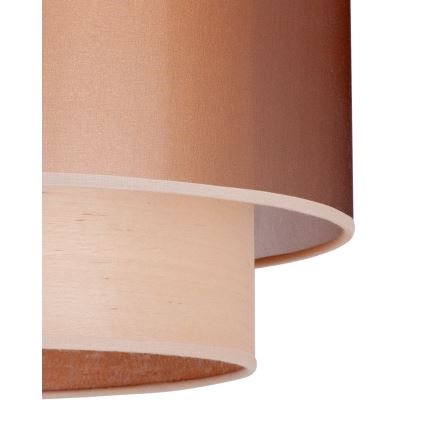 Duolla - Kattokruunu johdossa WOOD BOHO 1xE27/15W/230V halkaisija 45 cm kupari/beige