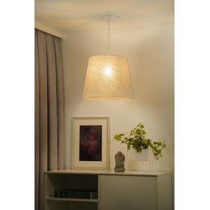 Duolla - Kattokruunu johdossa YUTE 1xE27/15W/230V halkaisija 38 cm harmaa