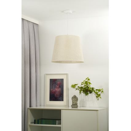 Duolla - Kattokruunu johdossa YUTE 1xE27/15W/230V halkaisija 38 cm harmaa