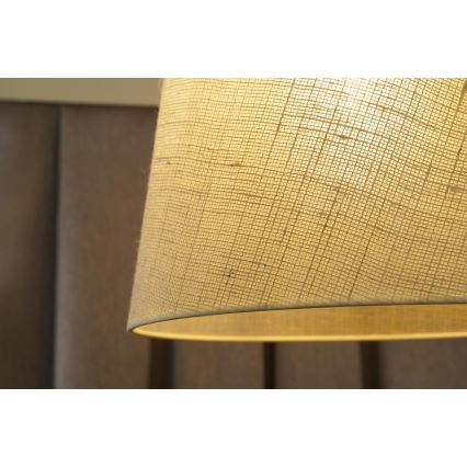 Duolla - Kattokruunu johdossa YUTE 1xE27/15W/230V halkaisija 38 cm harmaa